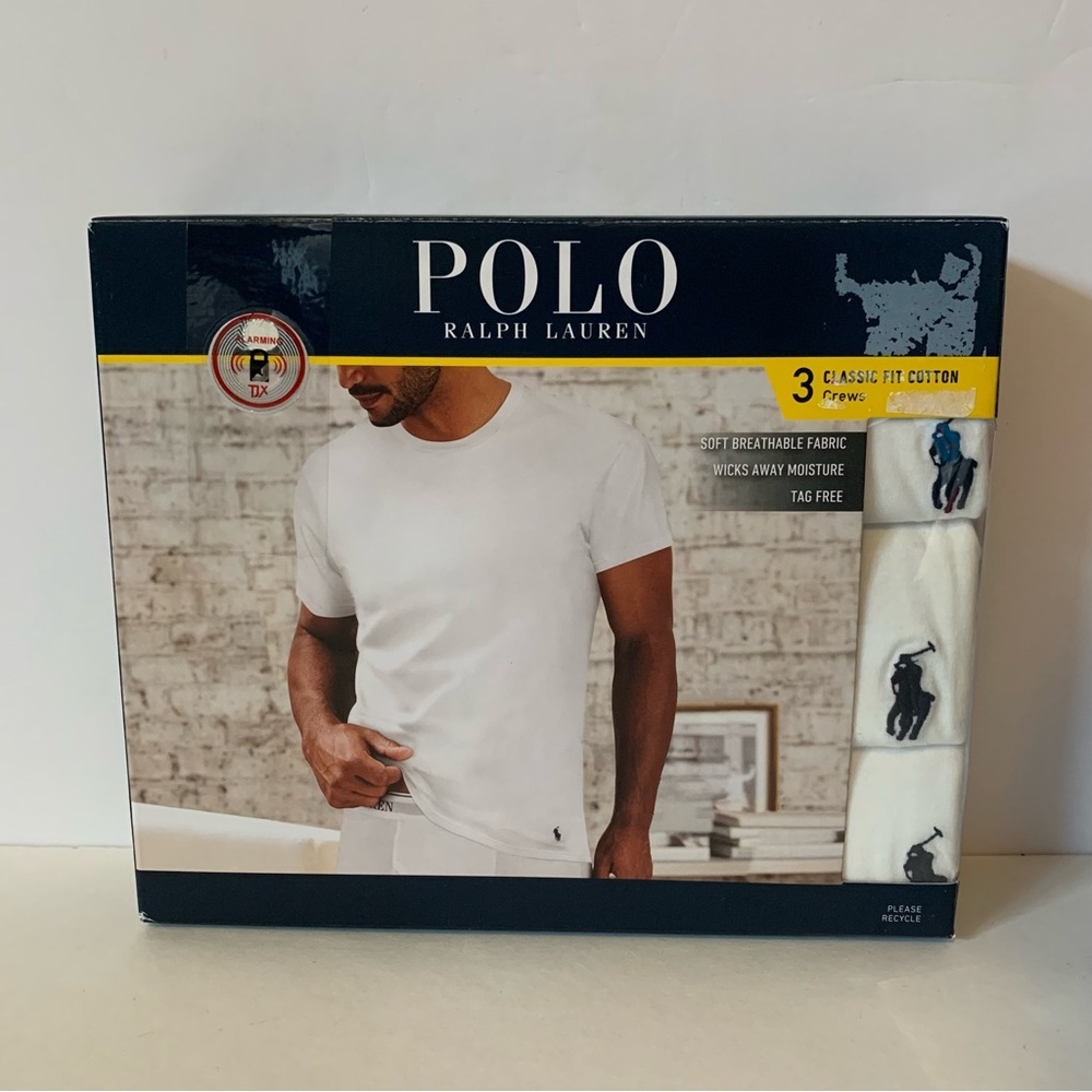 ❌FINAL PRICE❌NIB. Polo by Ralph Lauren Classic White 3pk Cotton T-Shirt - Picture 2 of 6